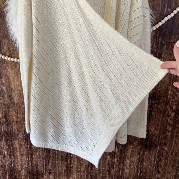 Lou & Grey | Waterfall Front Cream Cardigan M - Picture 3 of 5